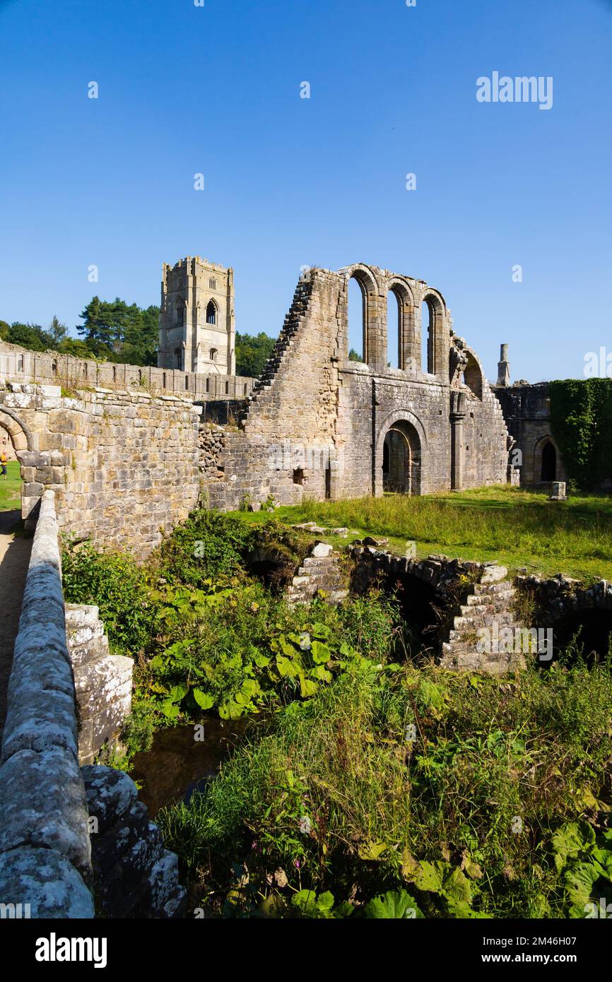 Rievaulx Abbey church ruins. North Yorkshire, England Stock Photo