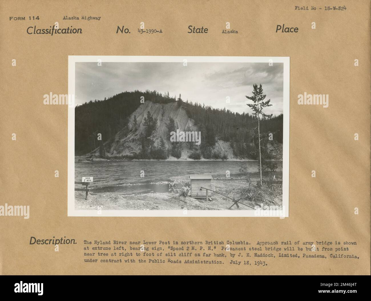 The Hyland River near Lower Post. Original caption The Hyland River