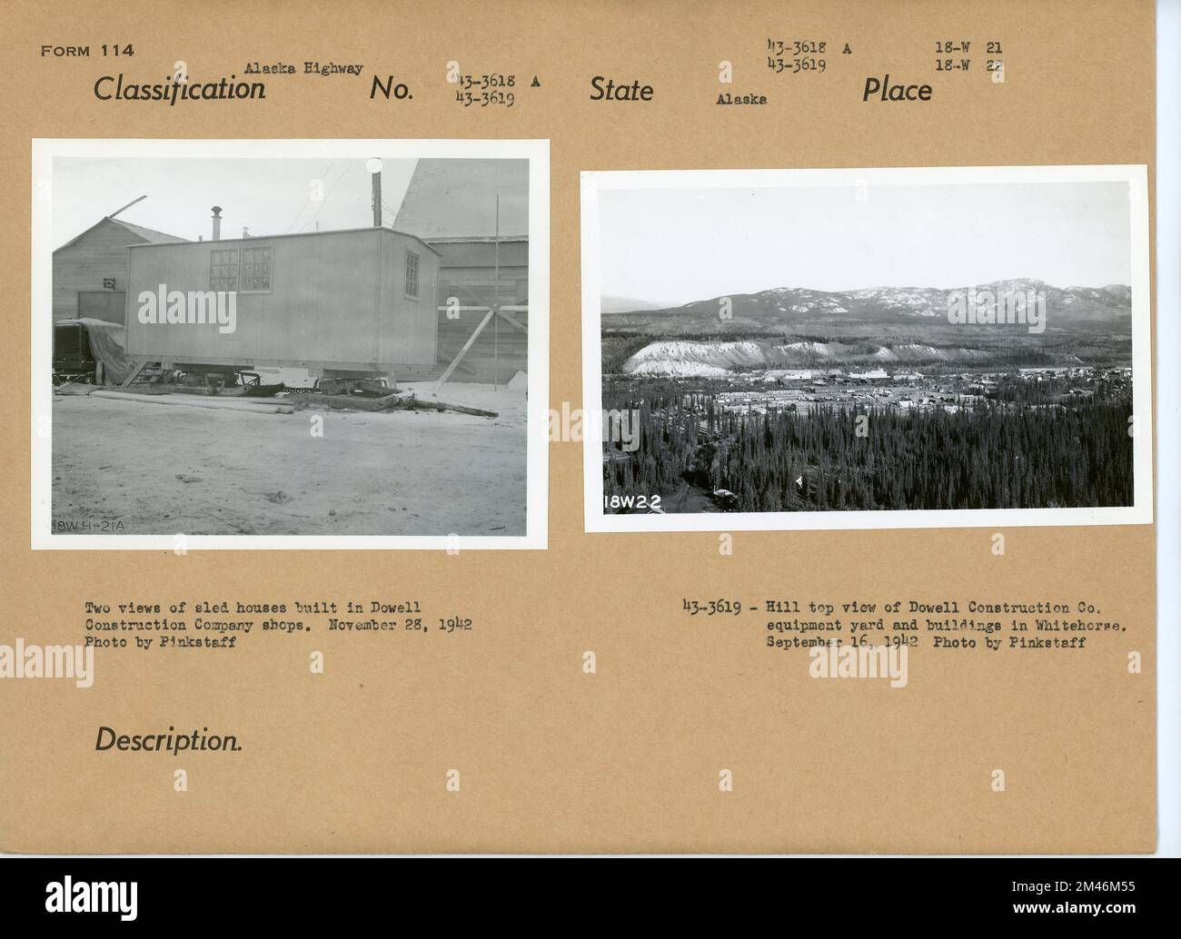 The Alaska Highway. Original Caption: 43-3618: Two Views Of Sled Houses ...