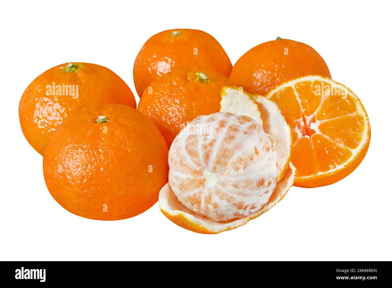 Mandarin oranges isolated on white background Stock Photo