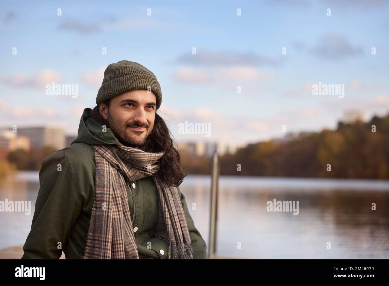 Smiling man looking at camera Stock Photo - Alamy