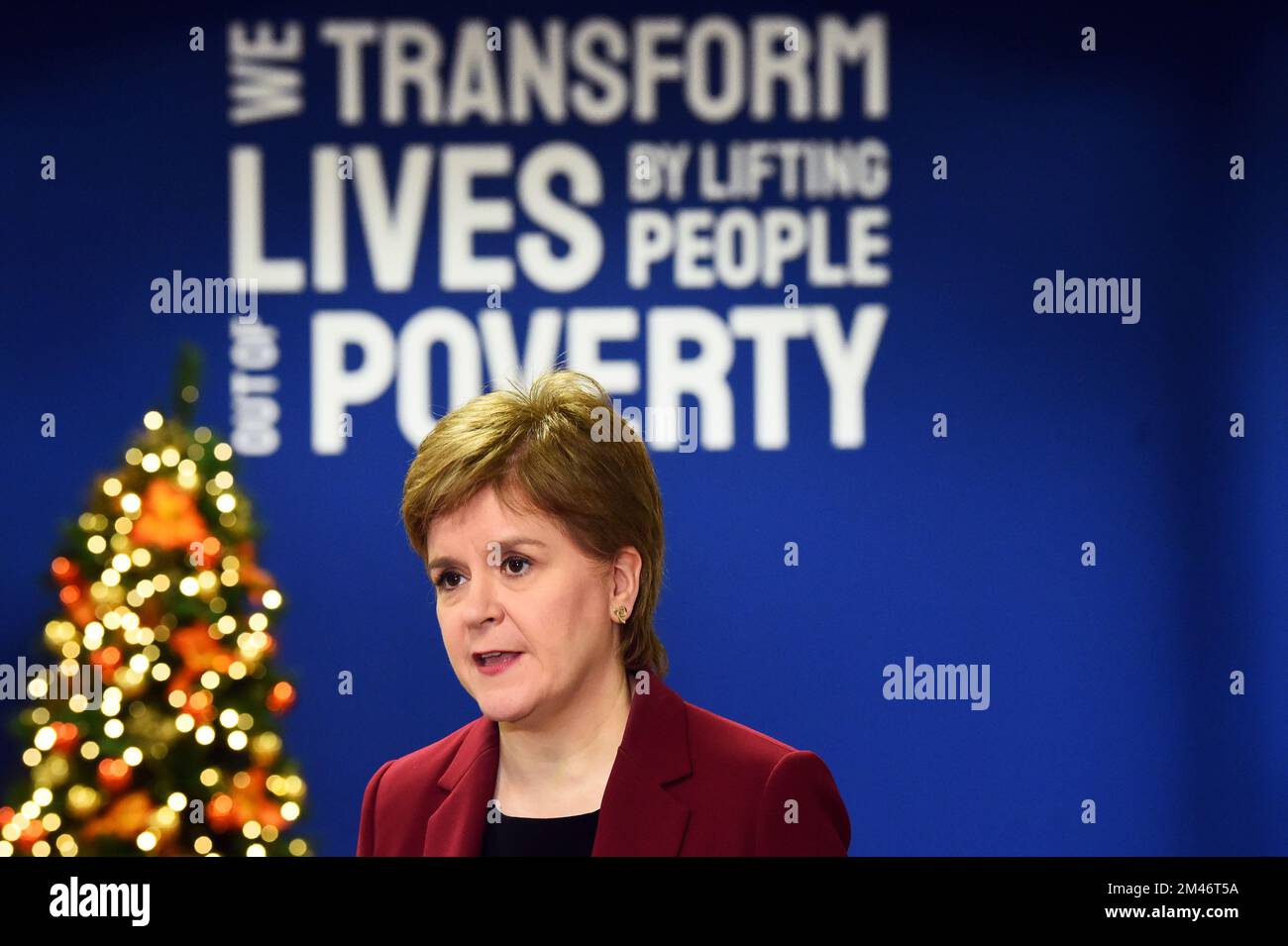 Scotland's First Minister Nicola Sturgeon during her visit to the Wise