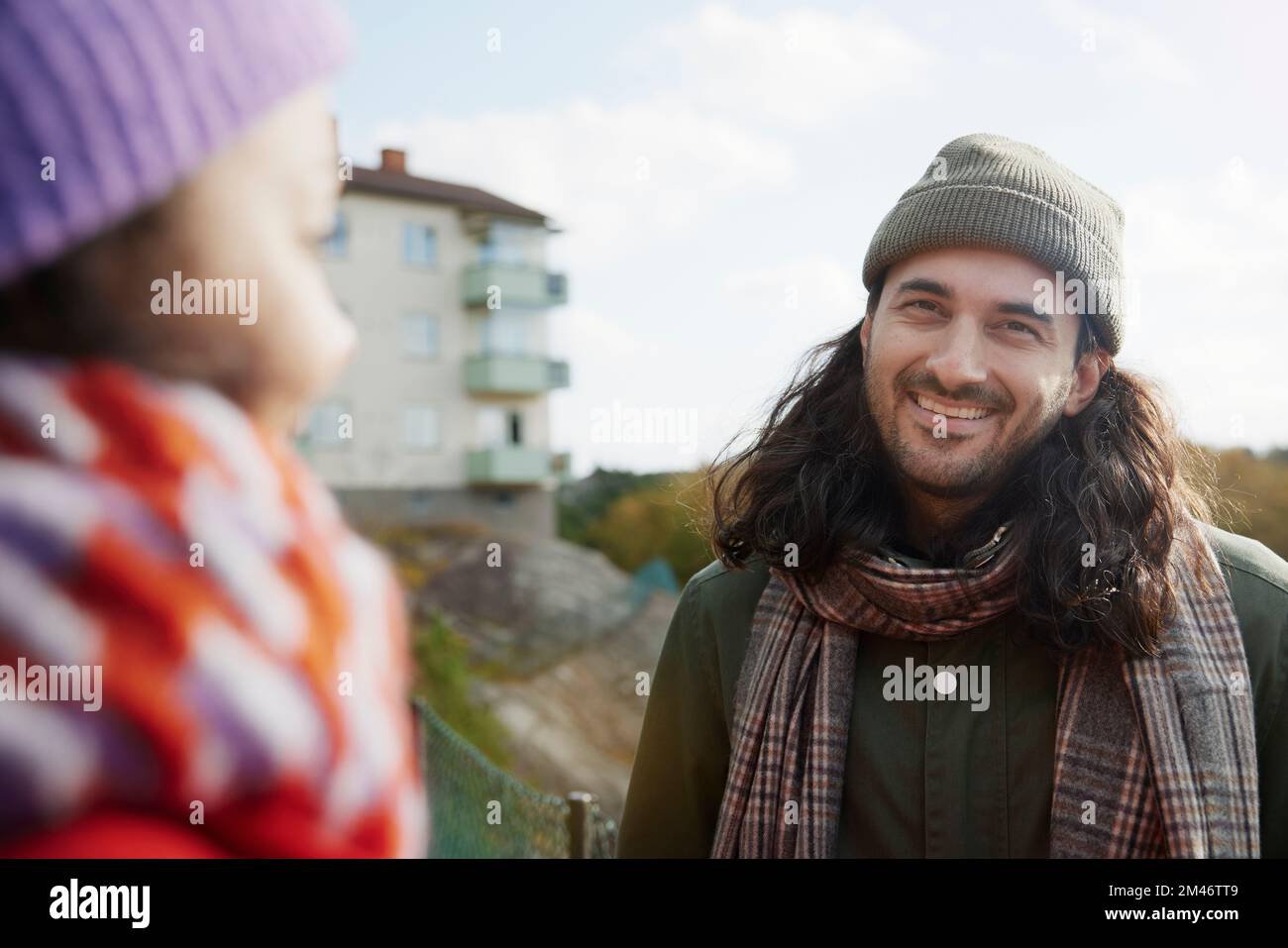 Smiling man looking at camera Stock Photo
