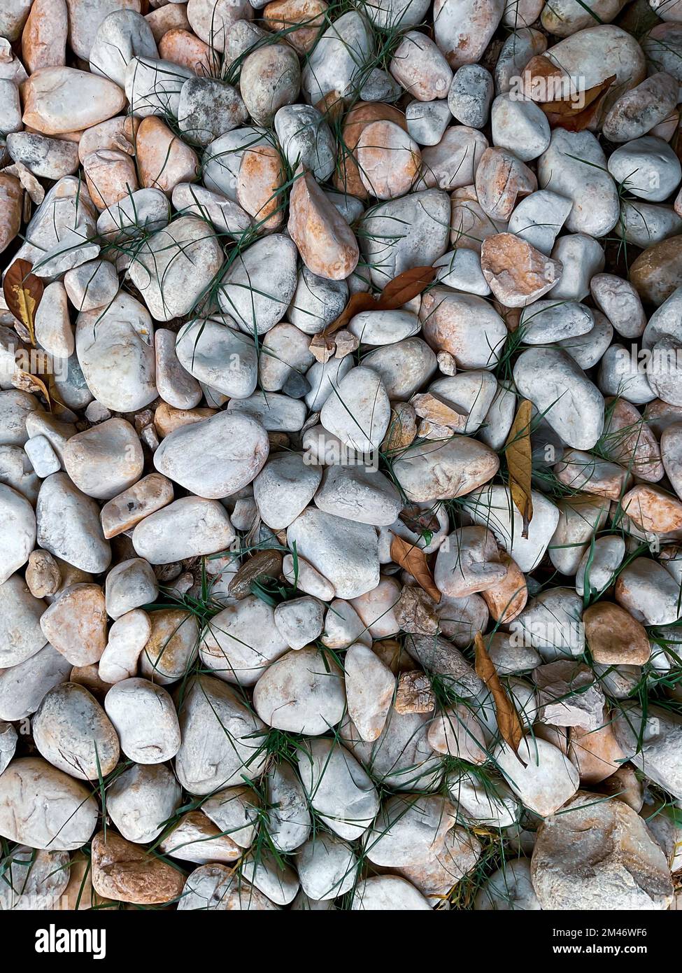 garden stones. background. photo. landscape design. grey, brown Stock Photo