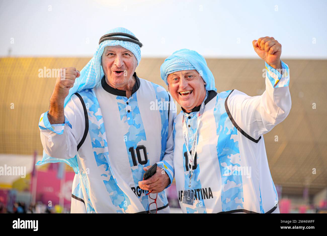 Doha, Qatar, Qatar. 18th Dec, 2022. Celebration after Argentina epic World Cup victory 2022, at Doha Qatar. (Credit Image: © Abed Alrahman Alkahlout/Quds Net News via ZUMA Press Wire) Stock Photo