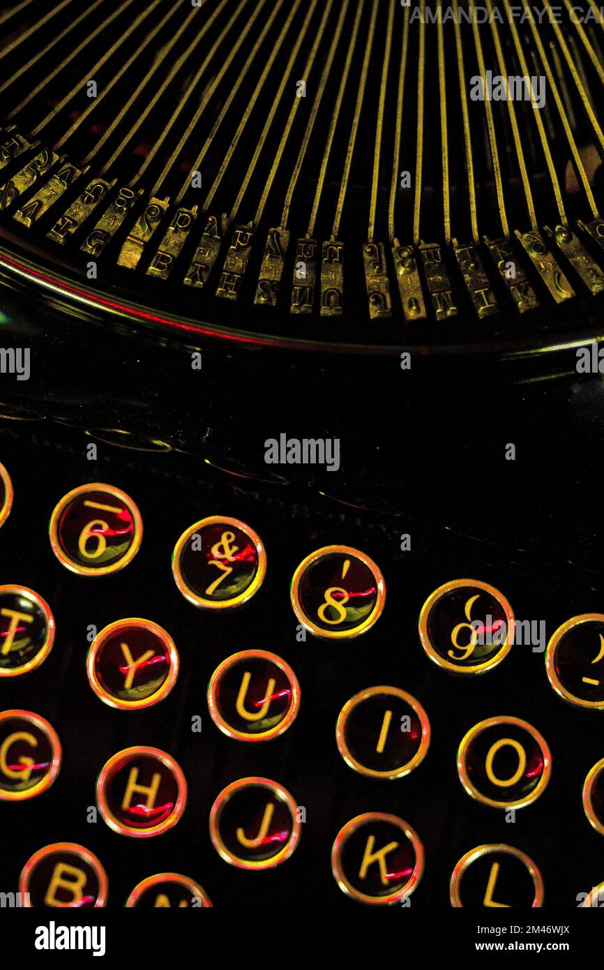 Typewriter Inside of Antique Store Stock Photo Alamy