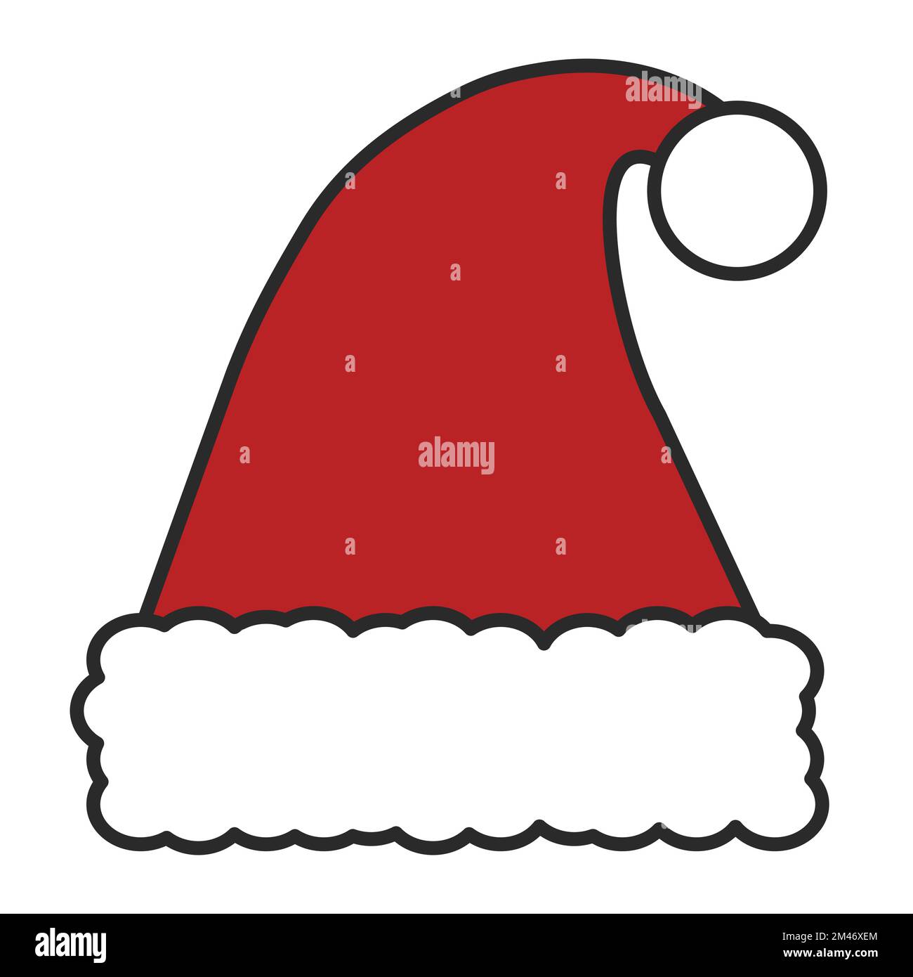 red Santa hat isolated on white background Stock Vector Image &amp; Art - Alamy