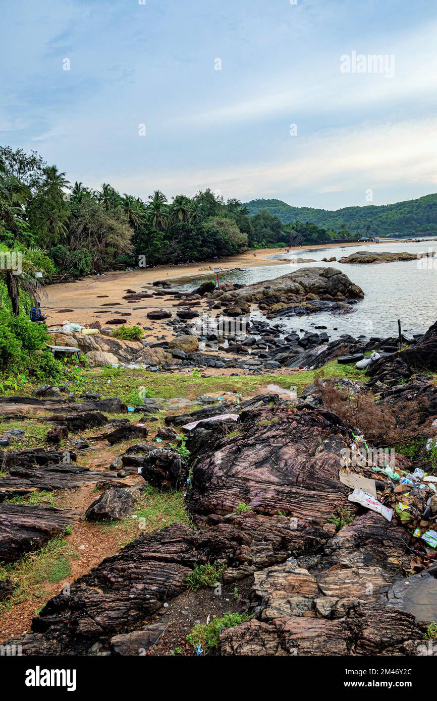 Om Beach, Gokarna, North Canara district, Karnataka, India Stock Photo