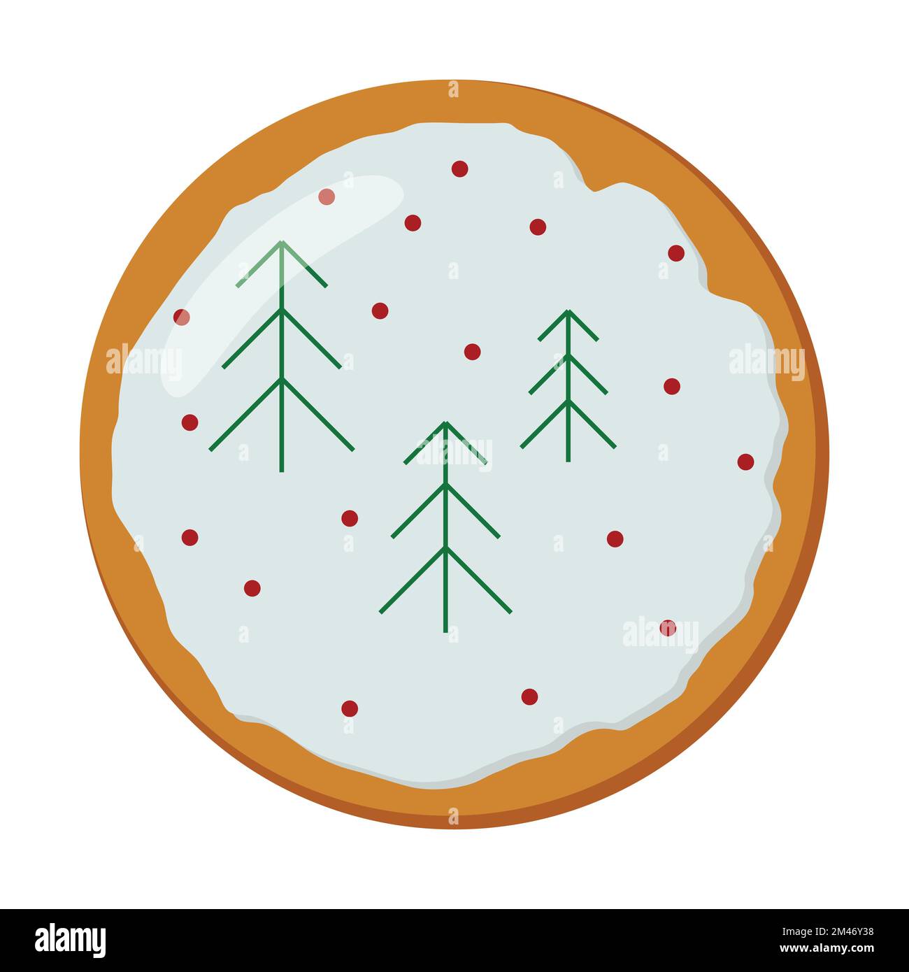 Cute Easter sugar cookie round vector illustration Stock Vector Image