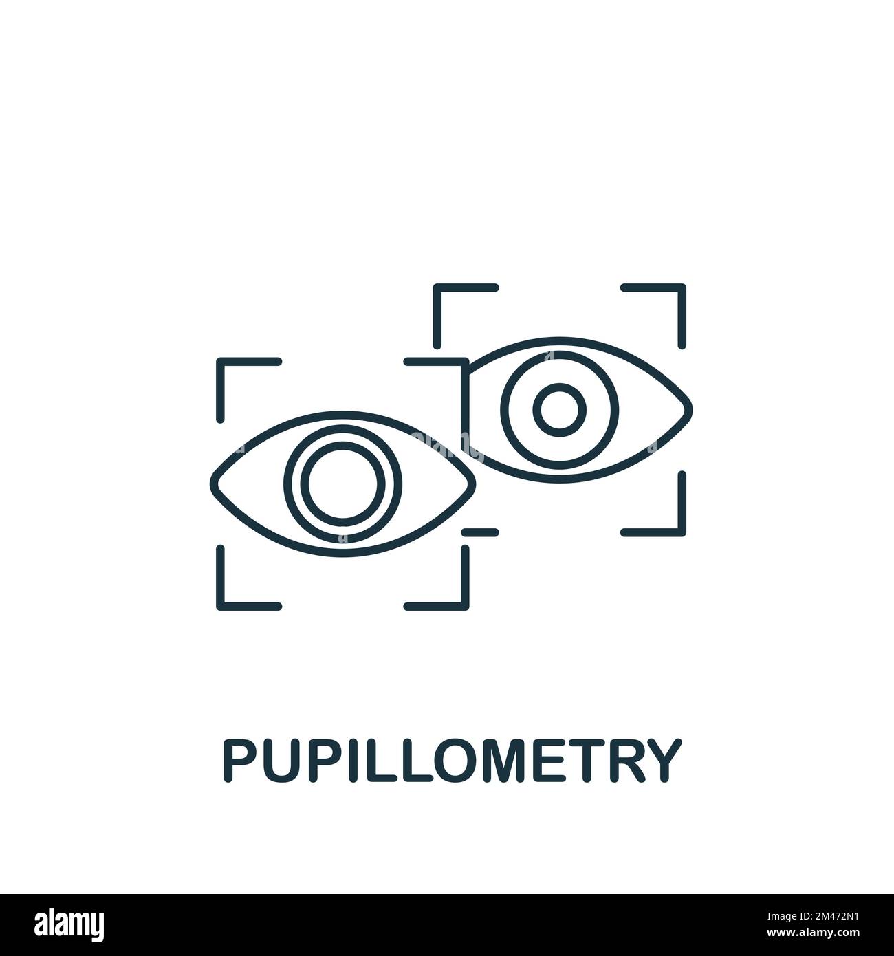 Pupillometry icon. Monochrome simple Neuromarketing icon for templates, web design and infographics Stock Vector