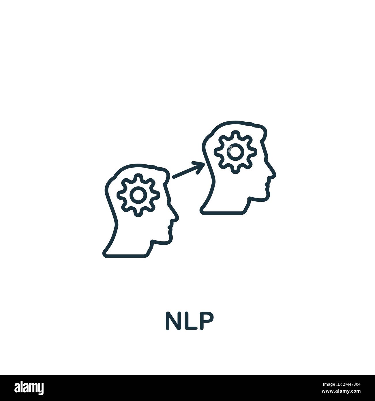 Nlp icon. Monochrome simple Neuromarketing icon for templates, web ...