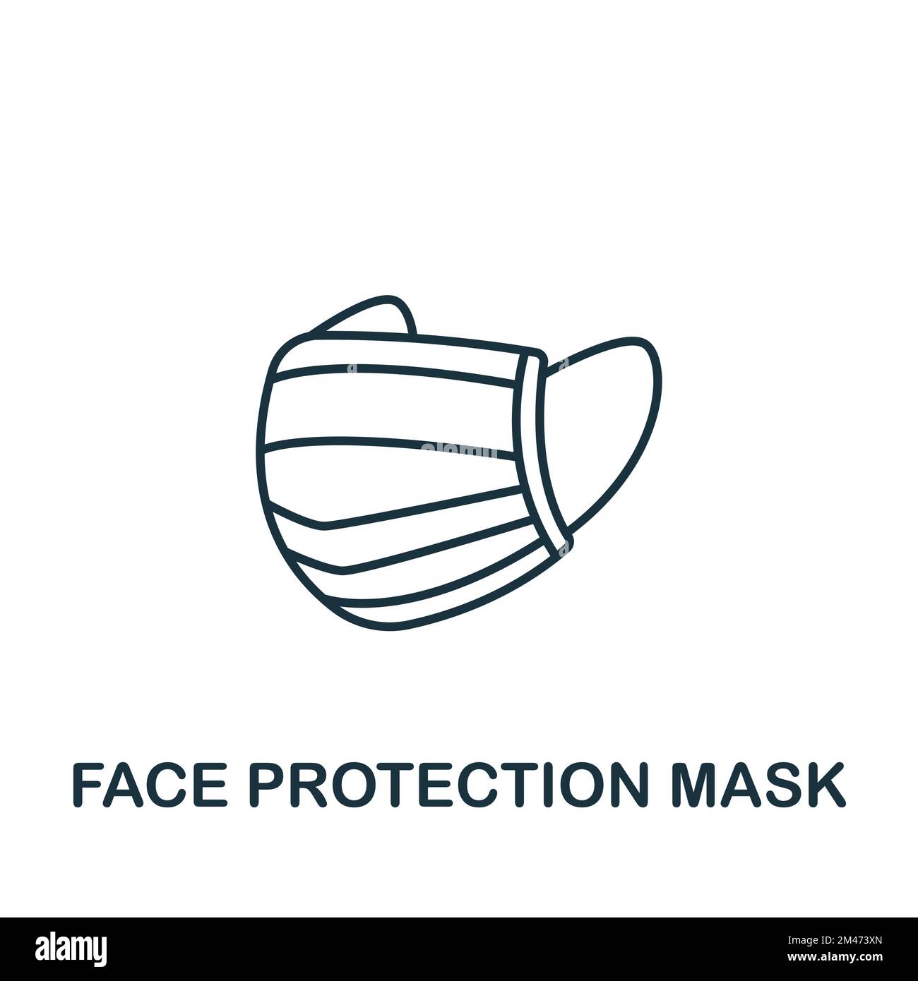 Face Protection Mask icon. Monochrome simple New Normality icon for