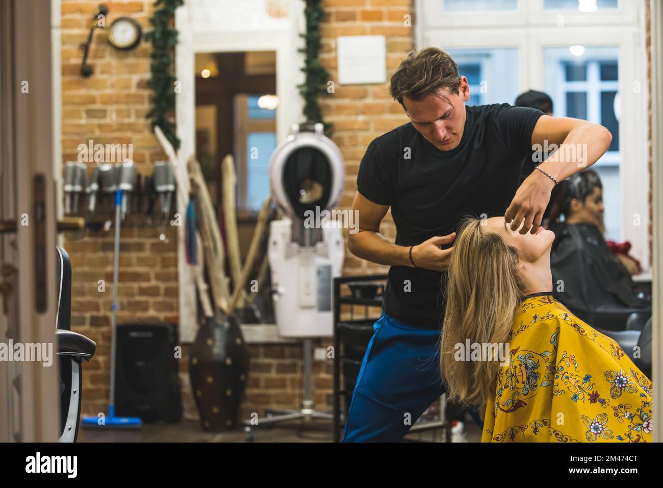 Hair styling chair hi-res stock photography and images - Alamy