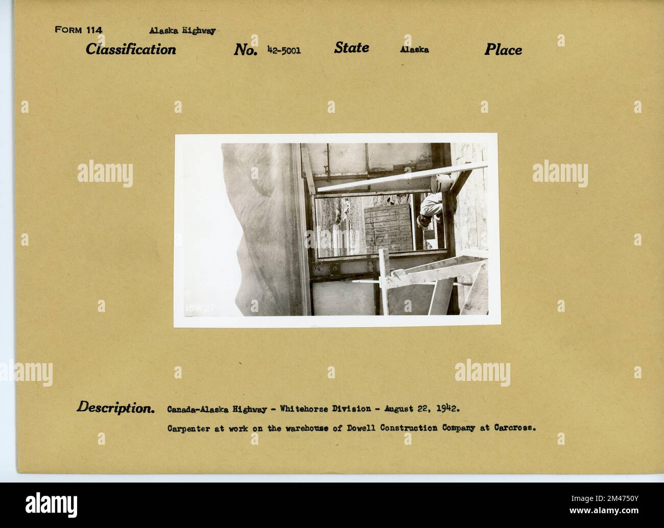 CanadaAlaska Highway Whitehorse Division. Original caption Canada