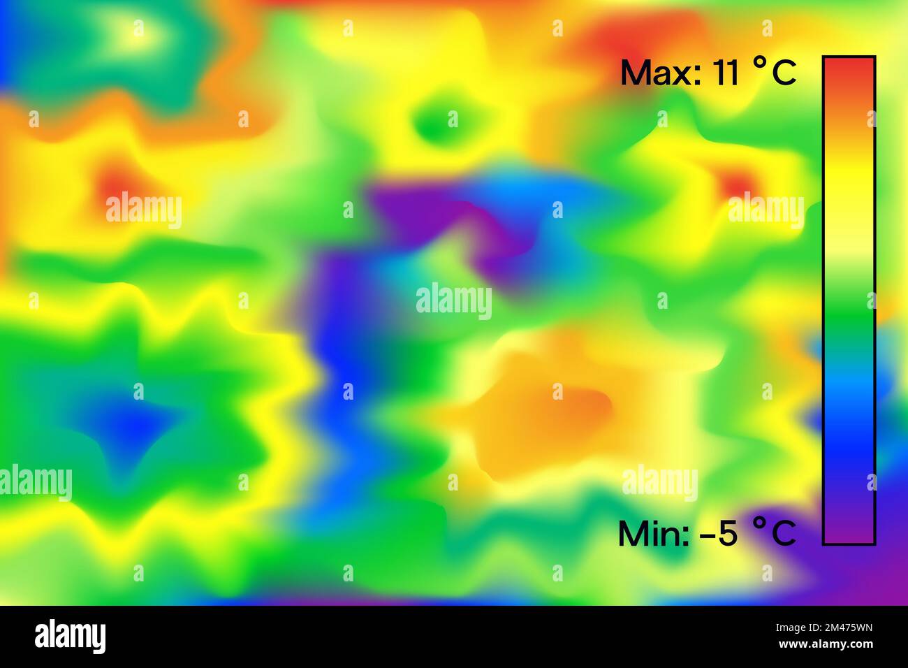 Thermal image research abstract background vector illustration. Colored