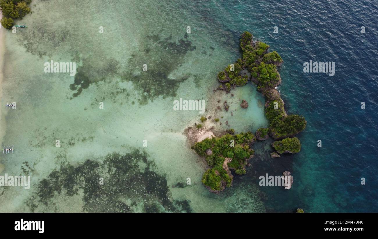An aerial view of the Paguriran Island in Sorsogon, Philippines Stock Photo