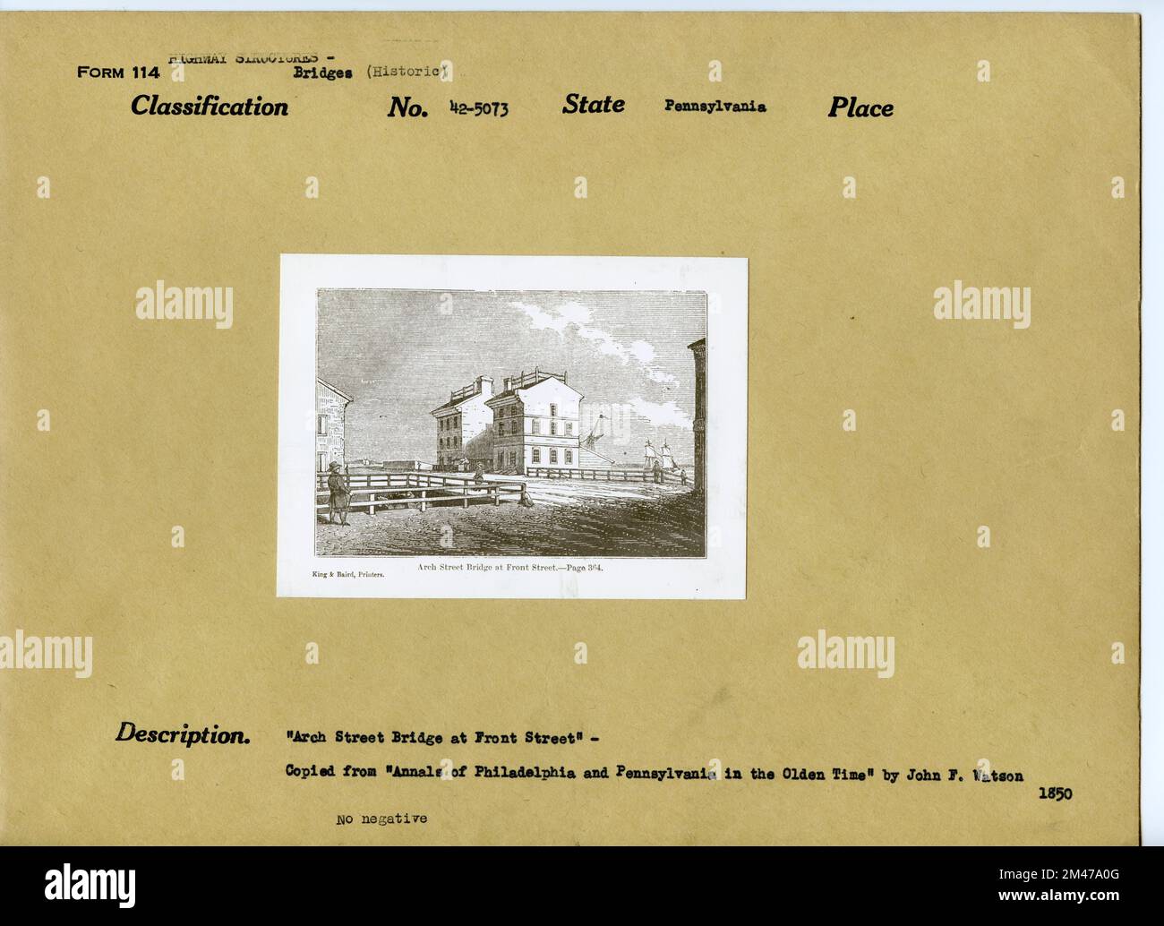 Arch Street Bridge at Front Street. Original caption Copied from