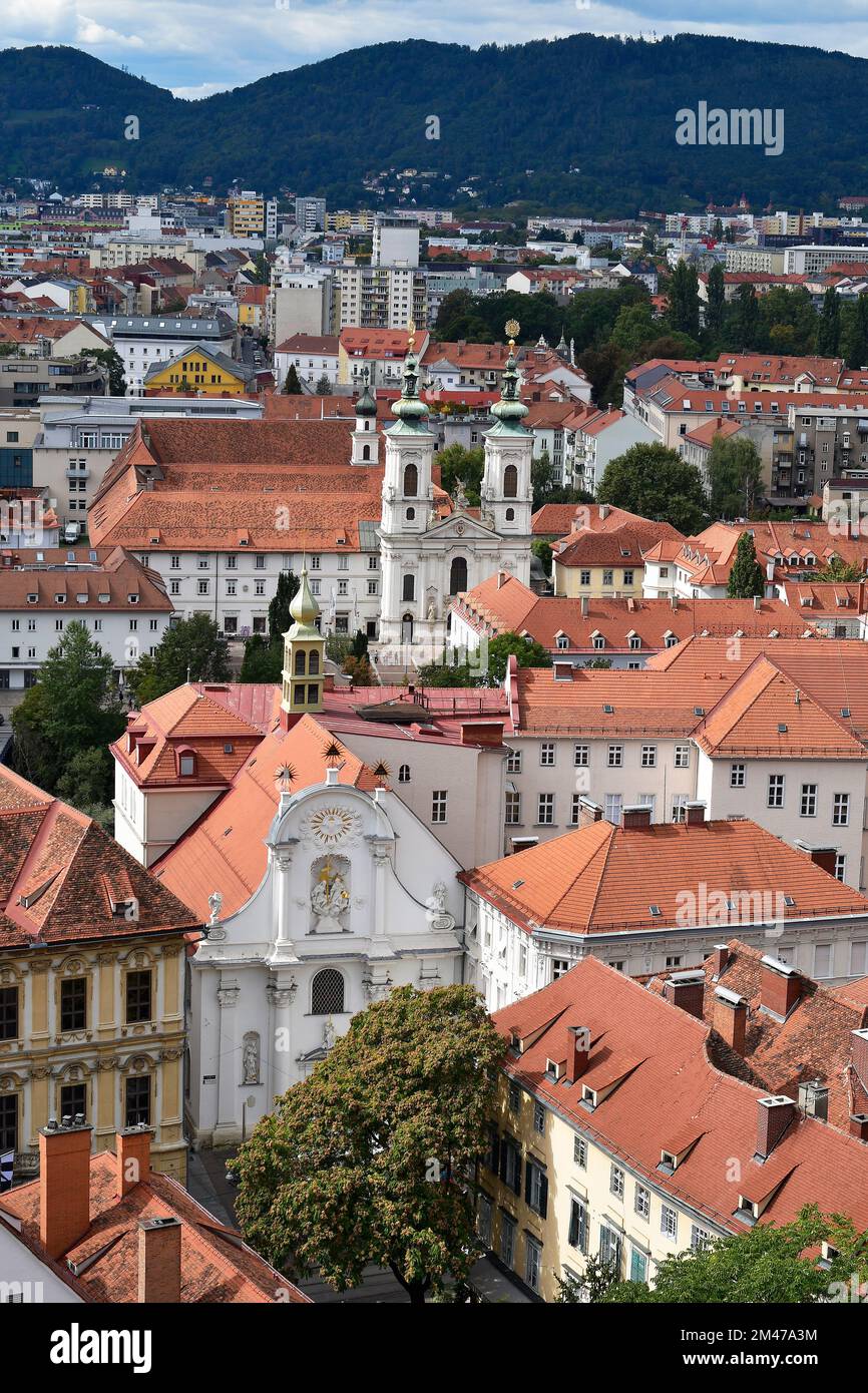 Austria, UNESCO world heritage site city of Graz, capital of Styria ...