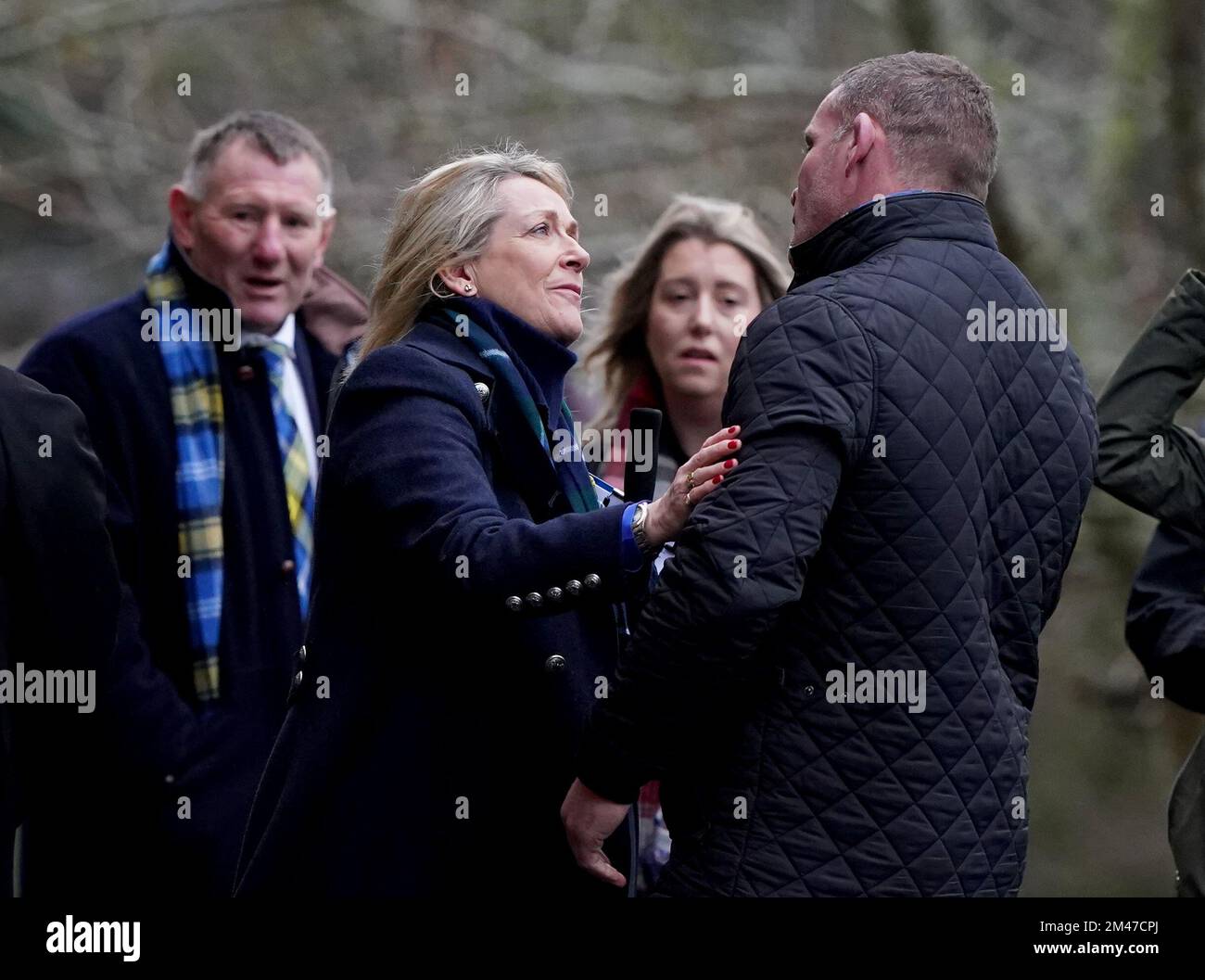 Former rugby union player Phil Vickery with Jill Douglas at Melrose