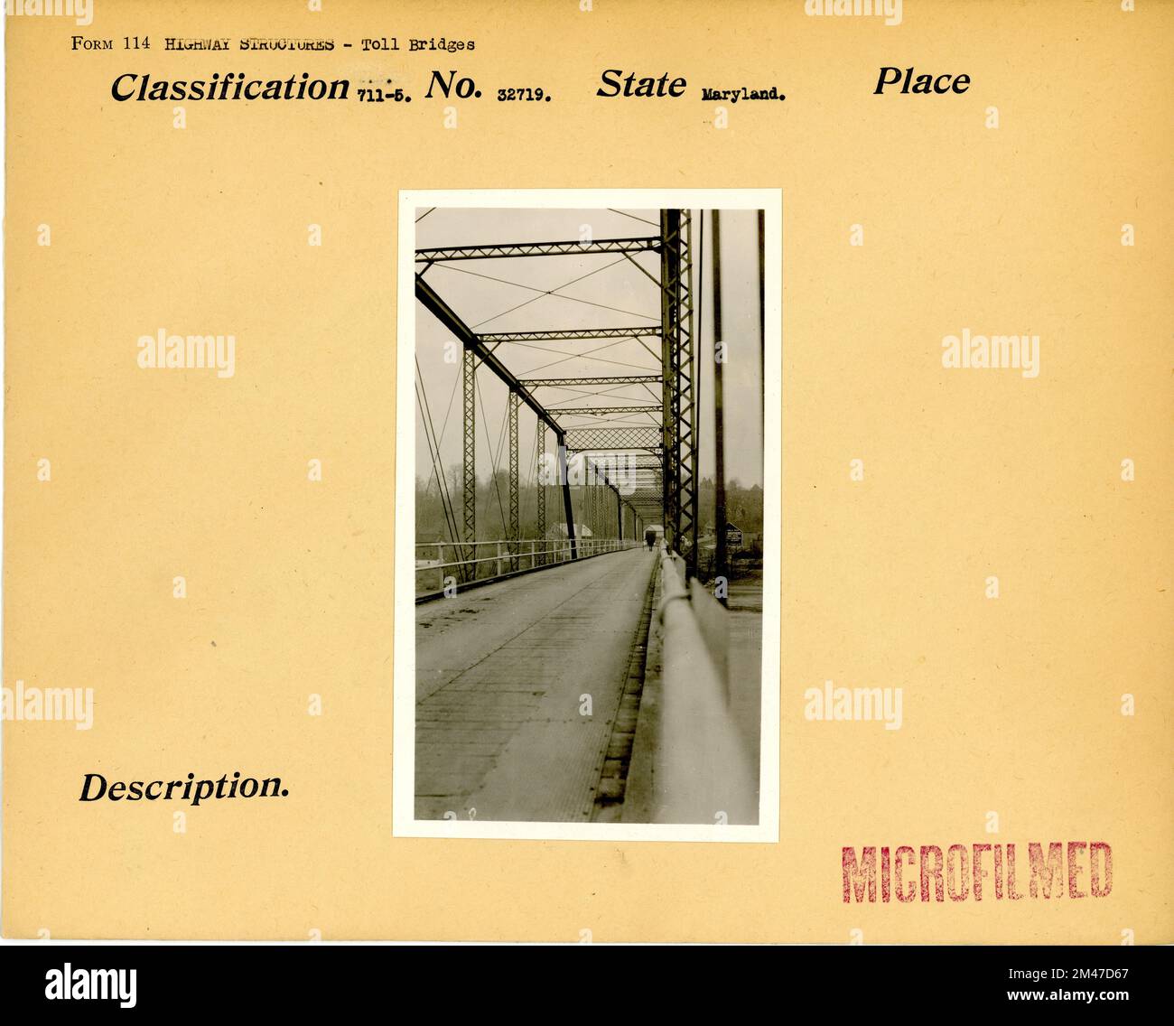 Toll bridge. State Maryland Stock Photo Alamy