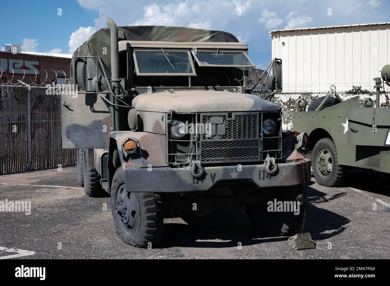 Old US Army truck Reo Motor Car Company M35 Stock Photo