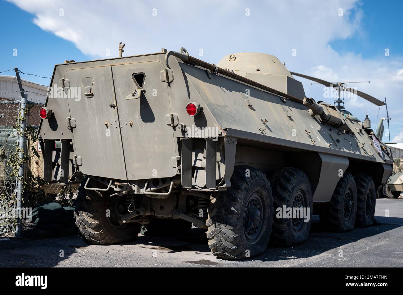 Detail of an 8x8 amphibious military tank Stock Photo Alamy