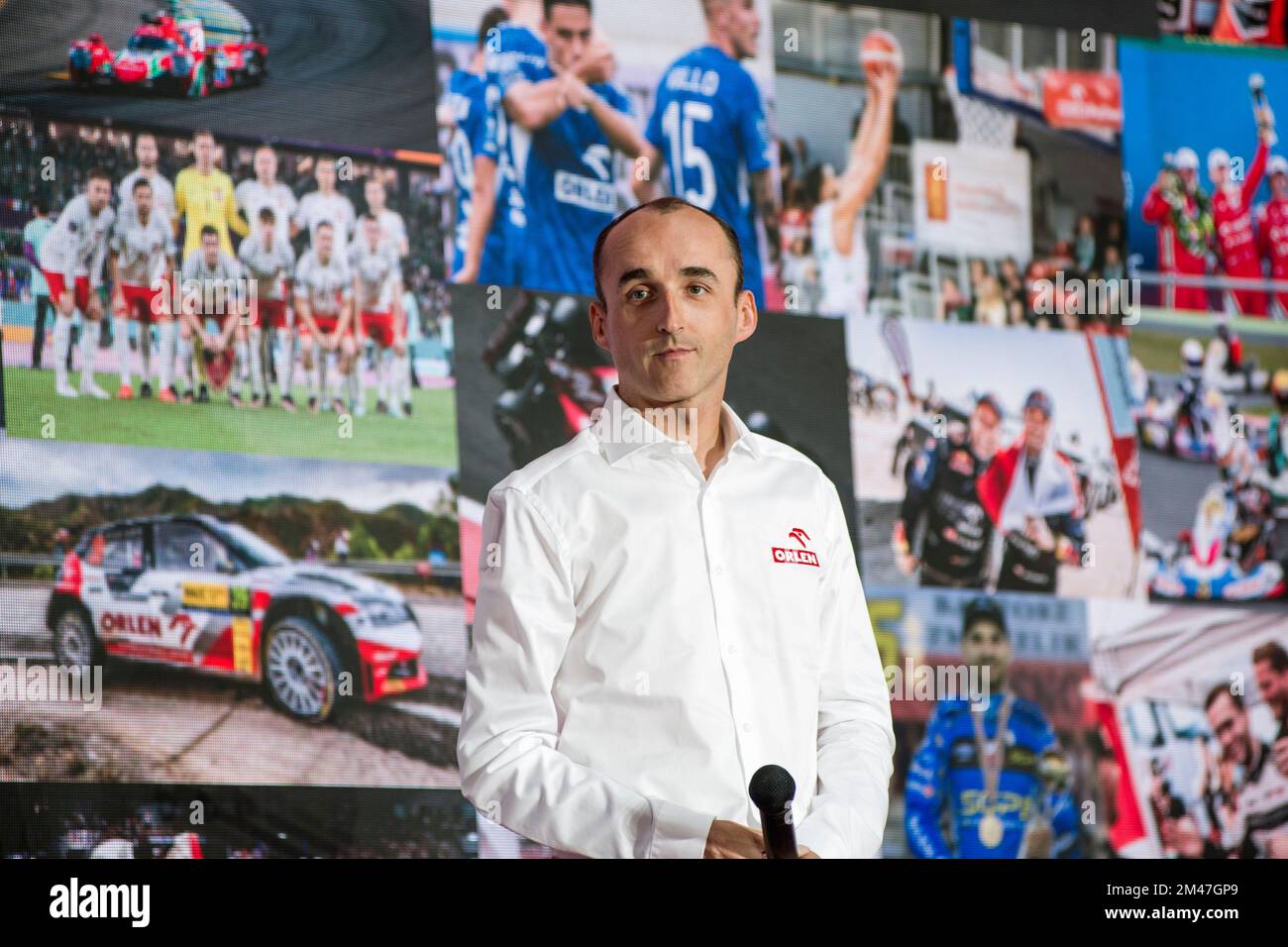 Warsaw, Poland. 19th Dec, 2022. Robert Kubica, Polish Formula 1 driver is  seen during a press conference. Press conference on the involvement of  Polish Oil Company ORLEN group (PKN Orlen) in strategic