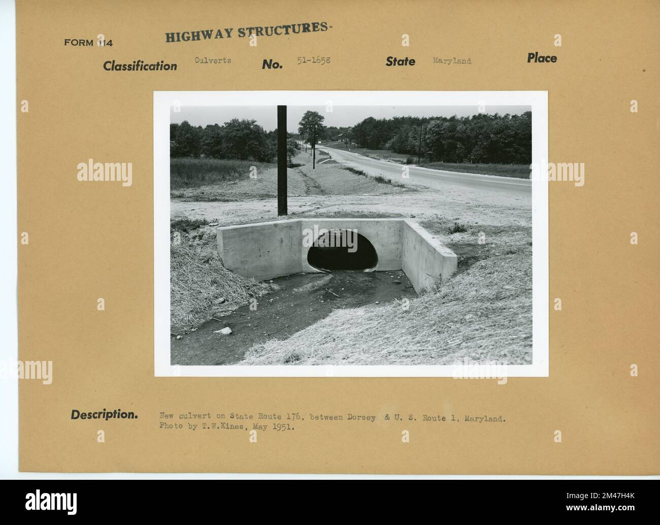New culvert on State Route 176 between Dorsey & U. S. Route 1, Maryland ...