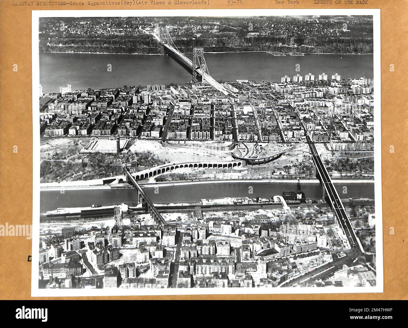 Highbridge Interchange in New York City. Original caption The