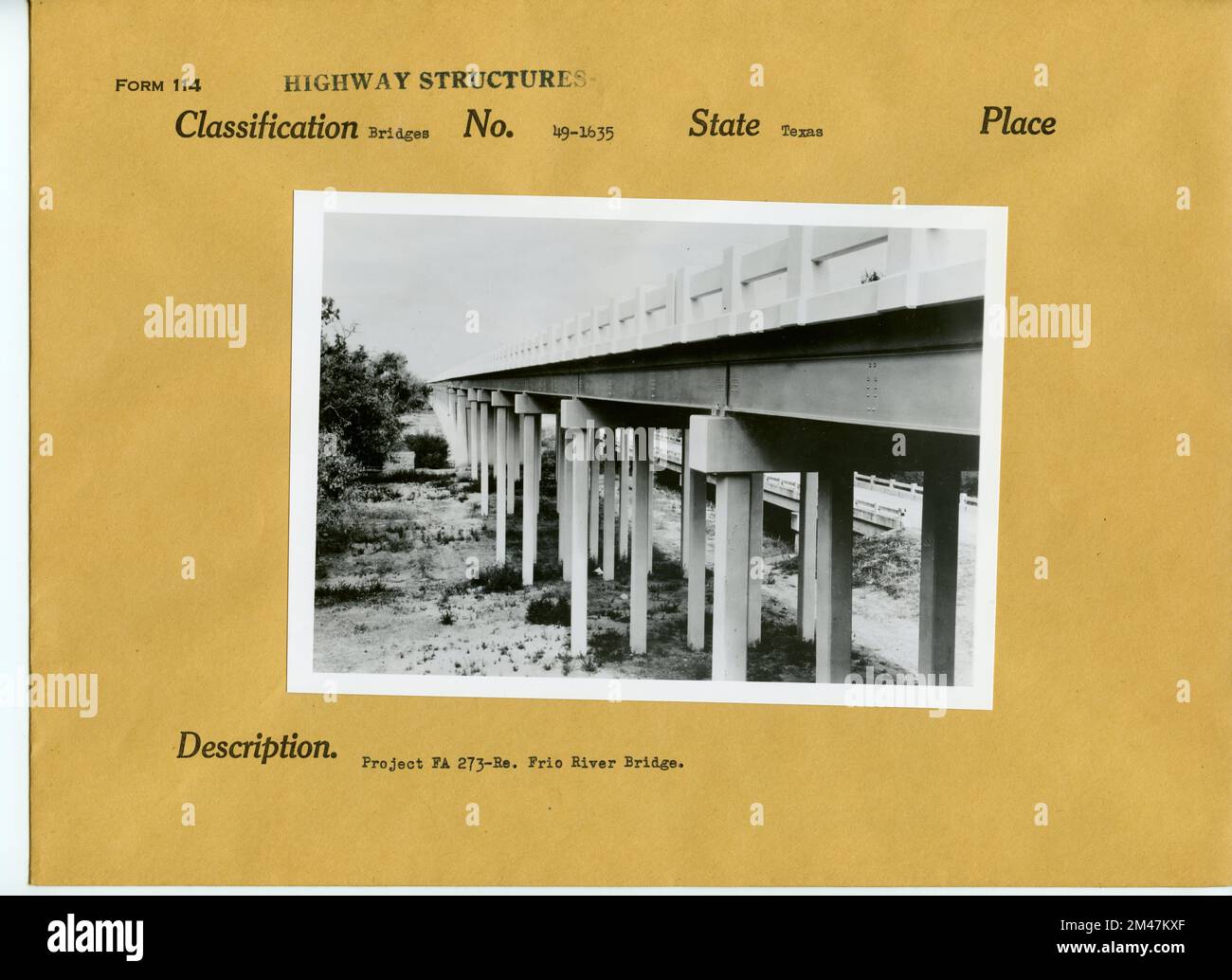 Frio River Bridge. Original caption Project FA 273Re. Frio river