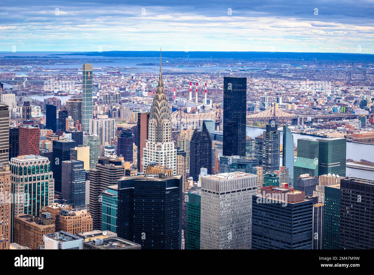 Epic New York uptown skyline view, largest city in USA Stock Photo