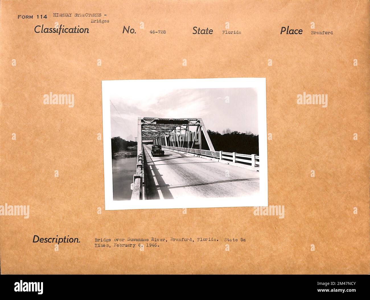 Bridge over Suwannee River, Branford, Florida, State 5a. Original