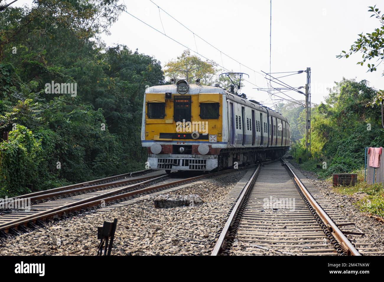 A view of local train of Eastern Railway in Indian Railway system ...