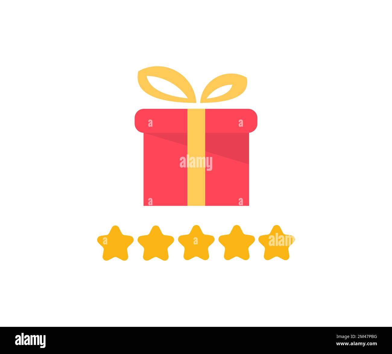 Red Gift Vector Flat Icon Illustration For Birthday,, 45% OFF