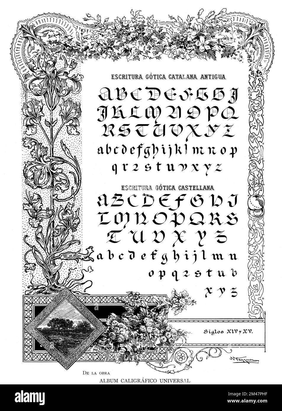 Historia. Tipografía. Alfabeto gótico catalán y castellano utilizados ...
