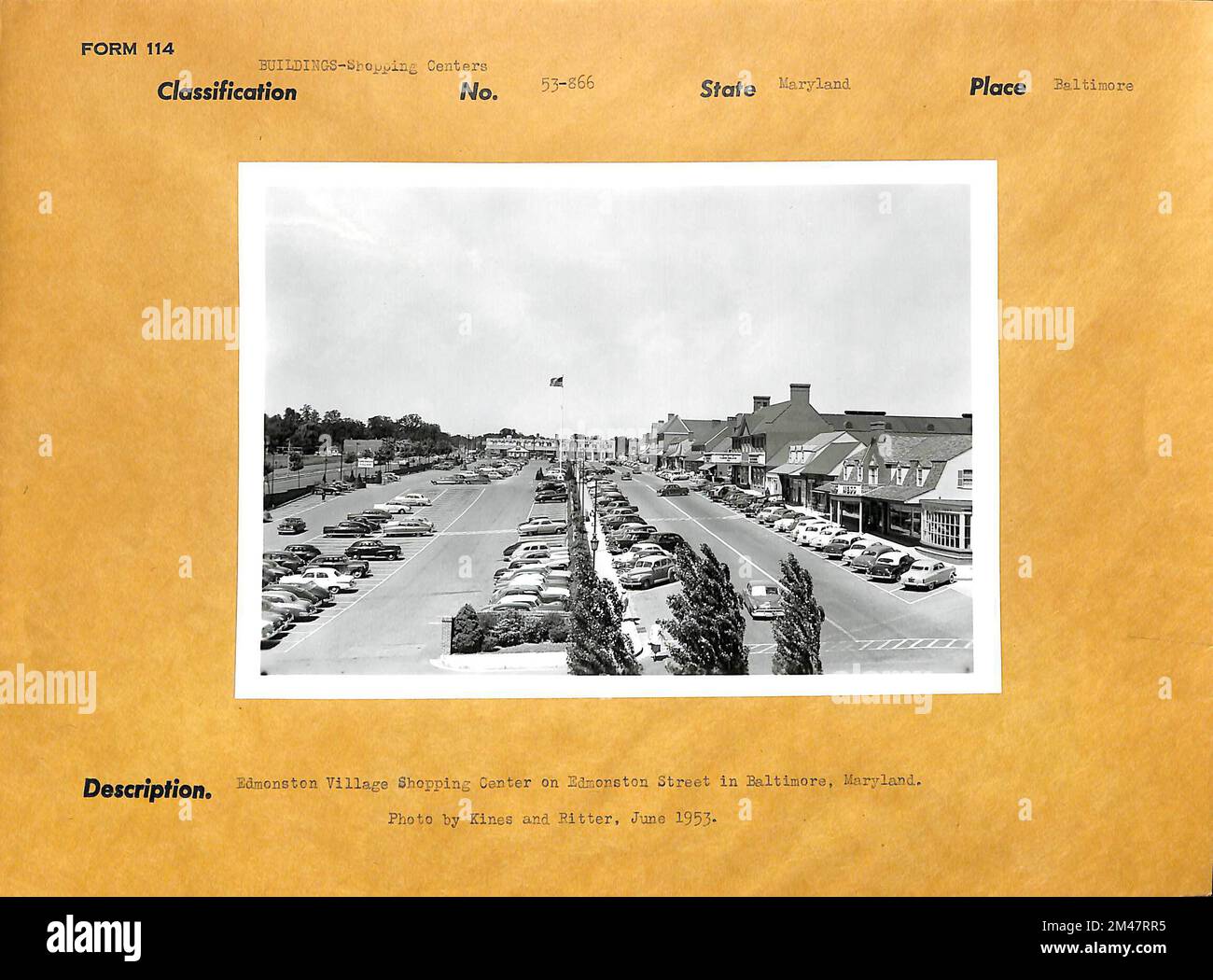 Edmondson Village Shopping Center. Original caption Edmonston Village