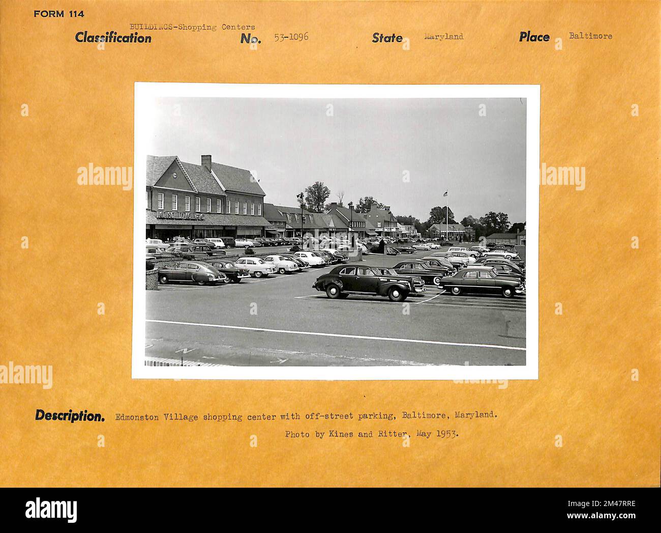 Edmondson Village Shopping Center. Original caption Edmonston Village