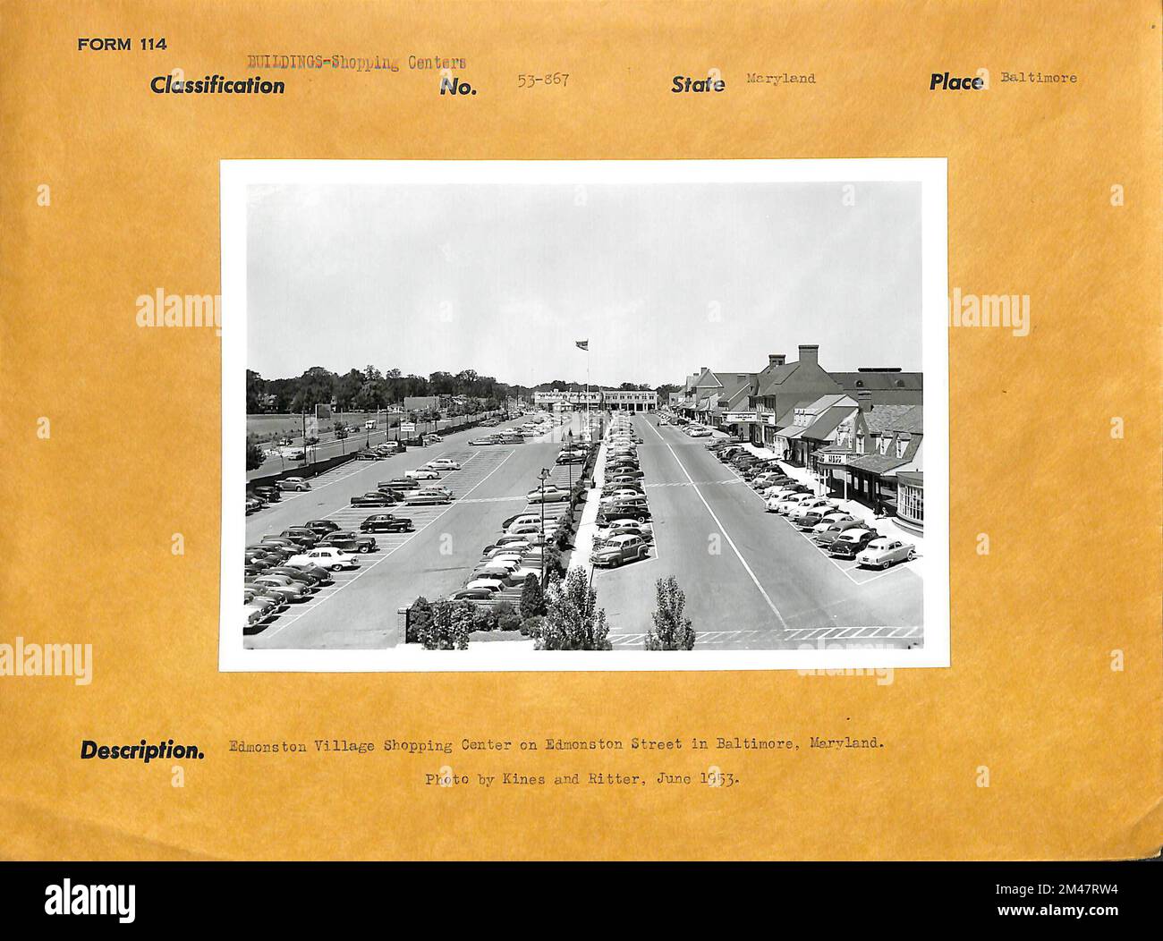 Edmondson Village Shopping Center. Original caption Edmonston Village
