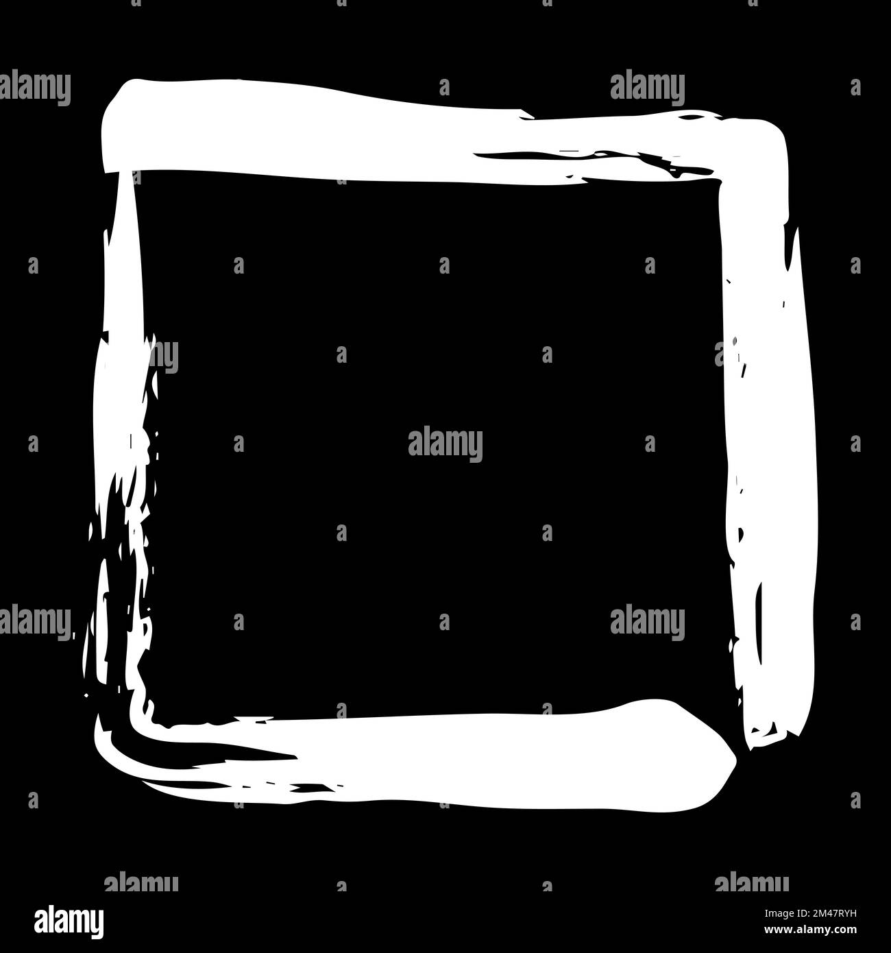 Square frame hand painted with white paint Stock Vector Image & Art Alamy