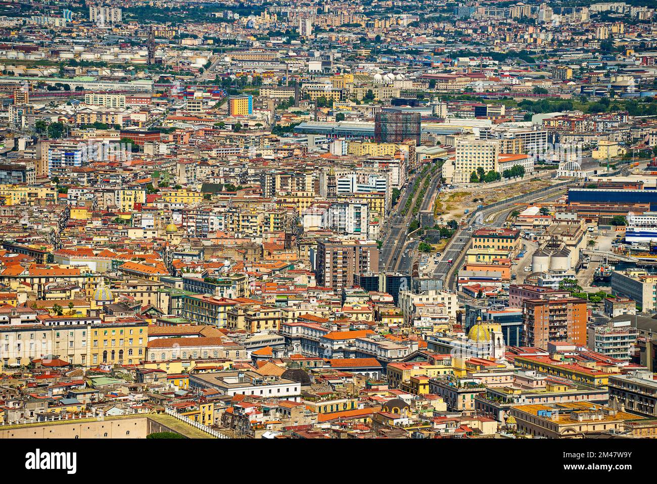 Dense housing development street of Naples in Italy Stock Photo Alamy