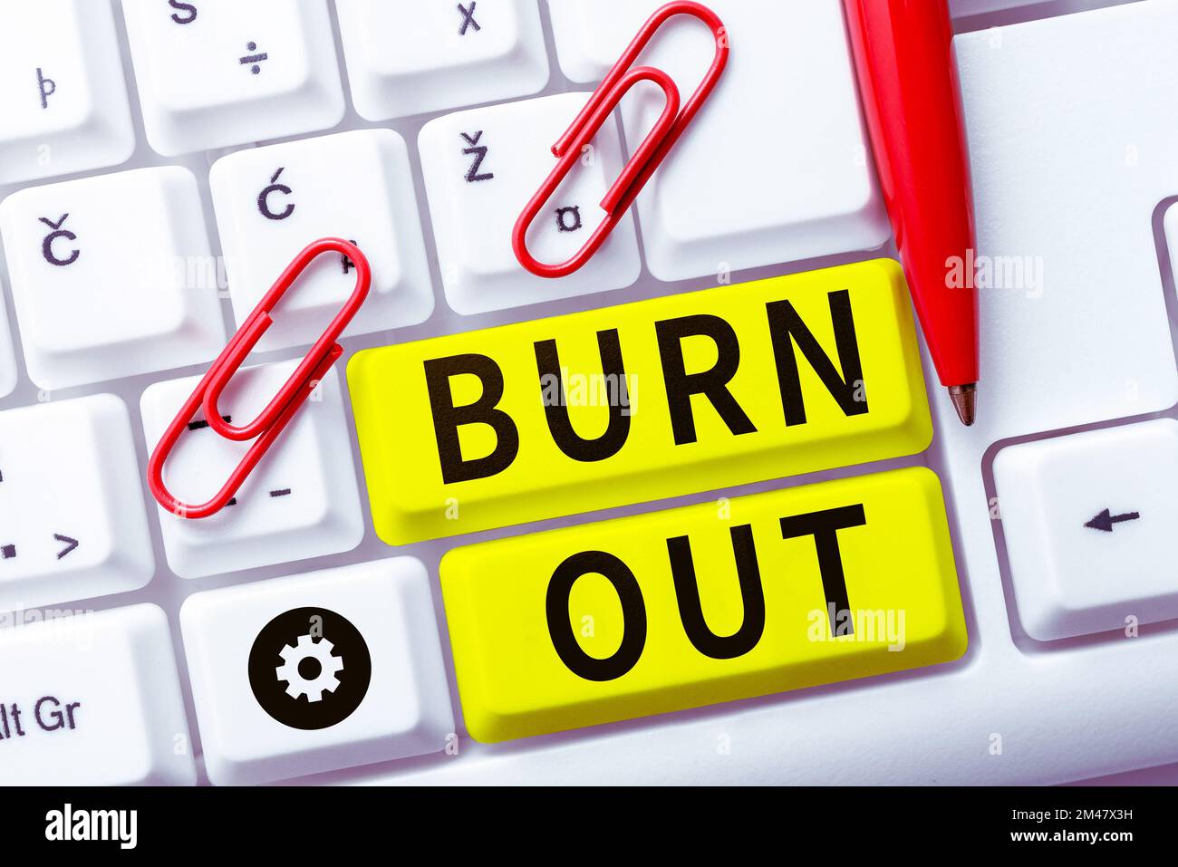 Exhausting Text Text showing inspiration Burn Out. Business idea Feeling of physical ...