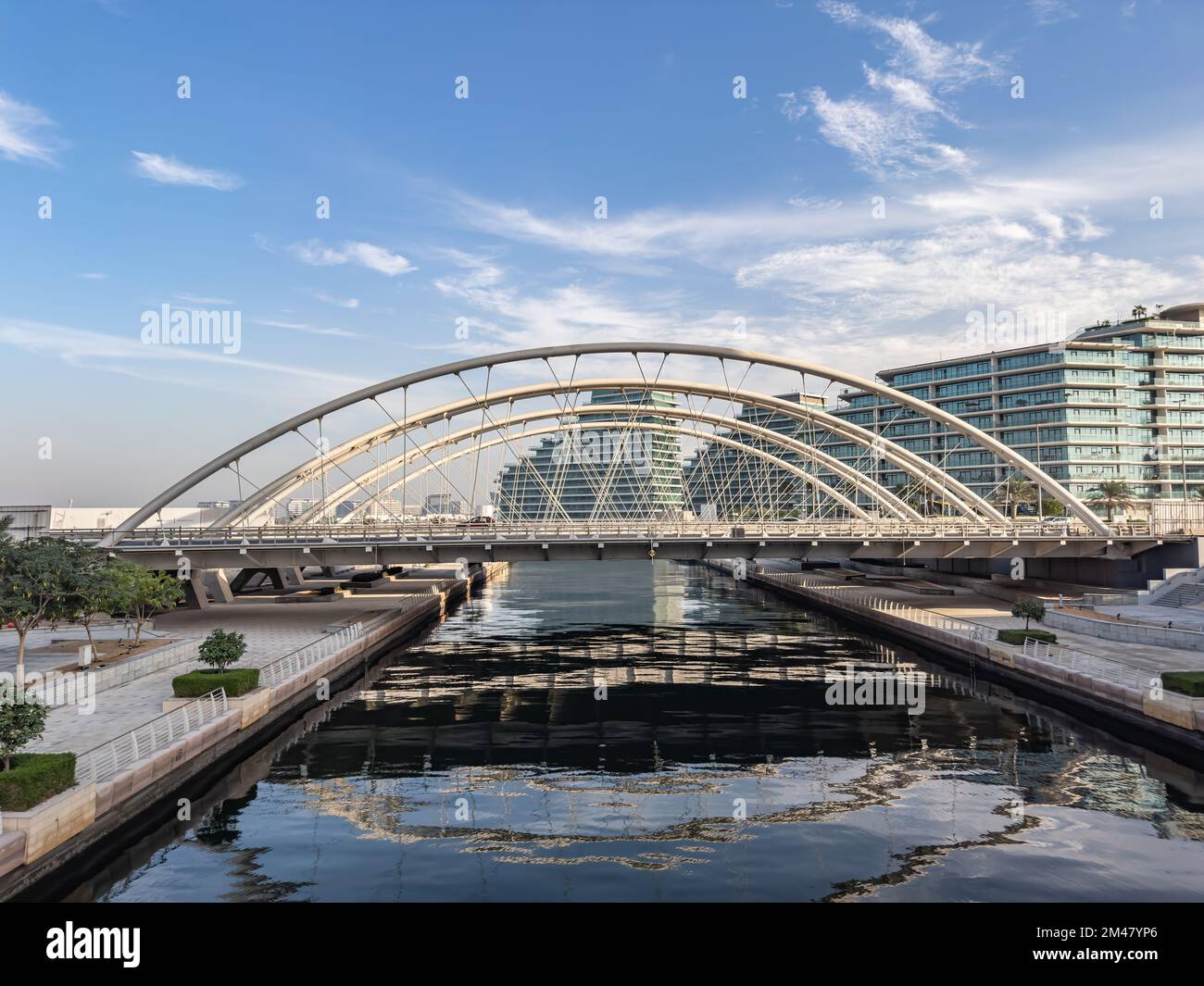 Apartment buildings of the Al Bandar neighbourhood in Al Raha Beach