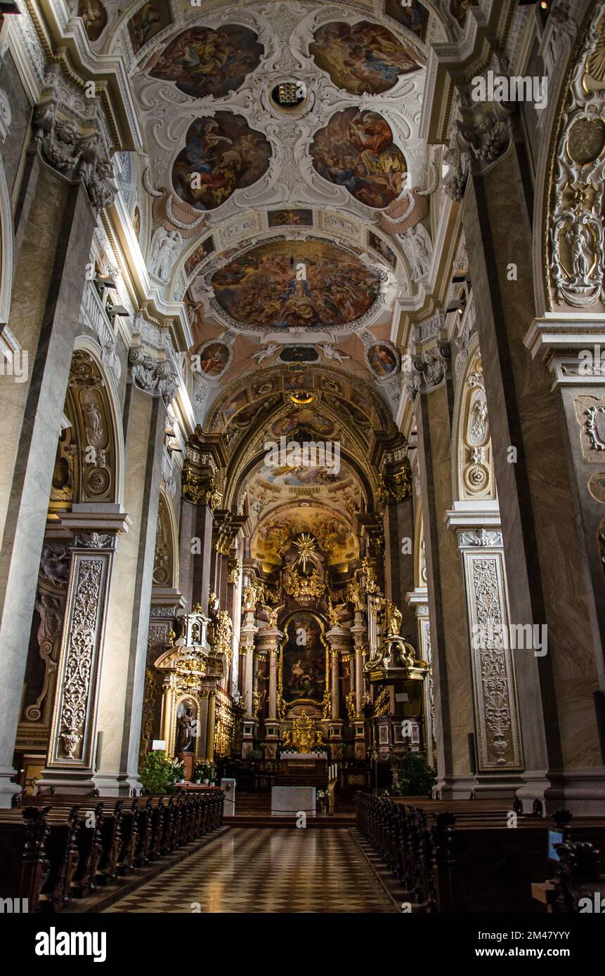 Klosterneuburg. famous for the monastery with vinery, Emperor's Palace, abbey and treasure. 15 km from central Vienna is definitely a place to visit Stock Photo