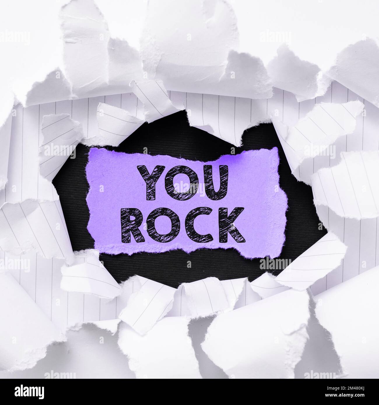 Conceptual caption You Rock. Business idea slang phrase of praise or ...