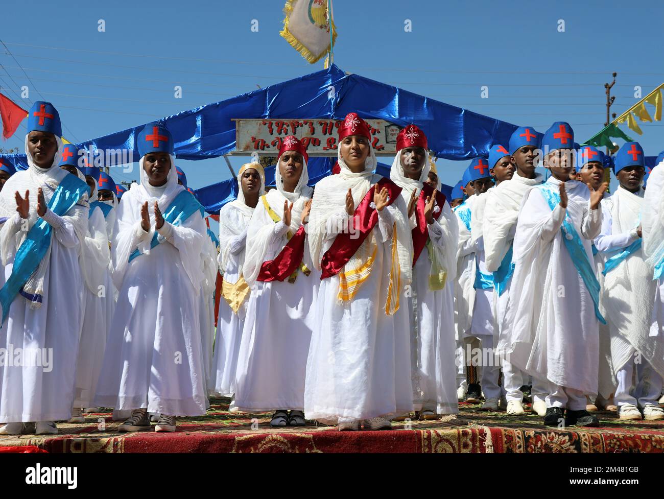 Nigdet celebration at Saint Michaels Church in Asmara Stock Photo