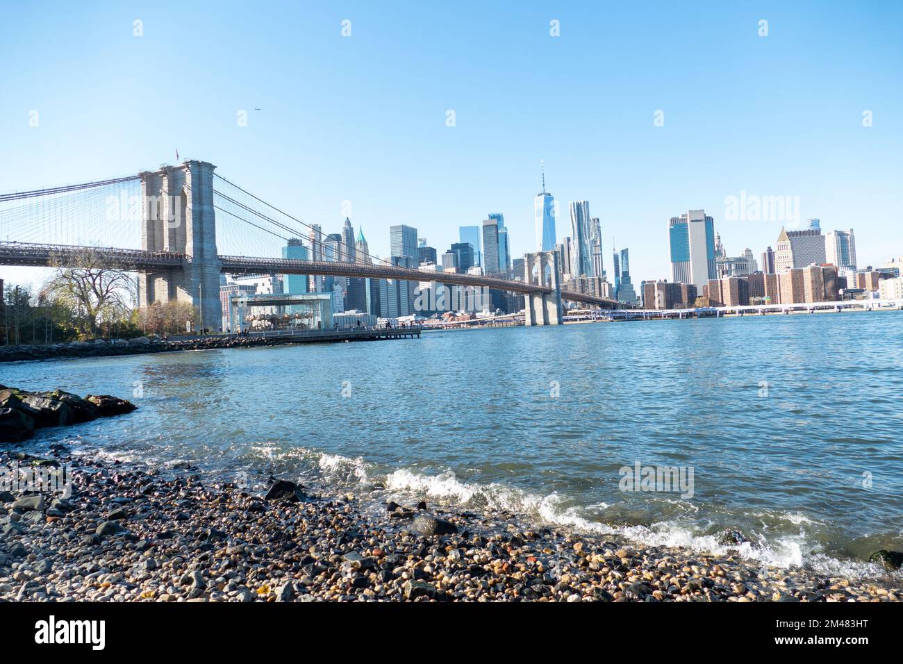 Beautiful viewpoint of Manhattan. NYC Landscape Architecture, Brooklyn