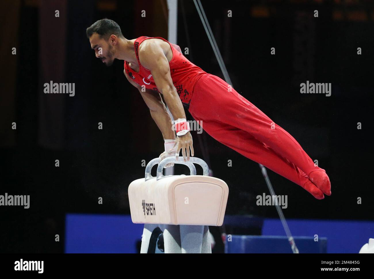 ARICAN Ferhat of Turkey during the MEN'S POMMEL HORSE FINAL at the