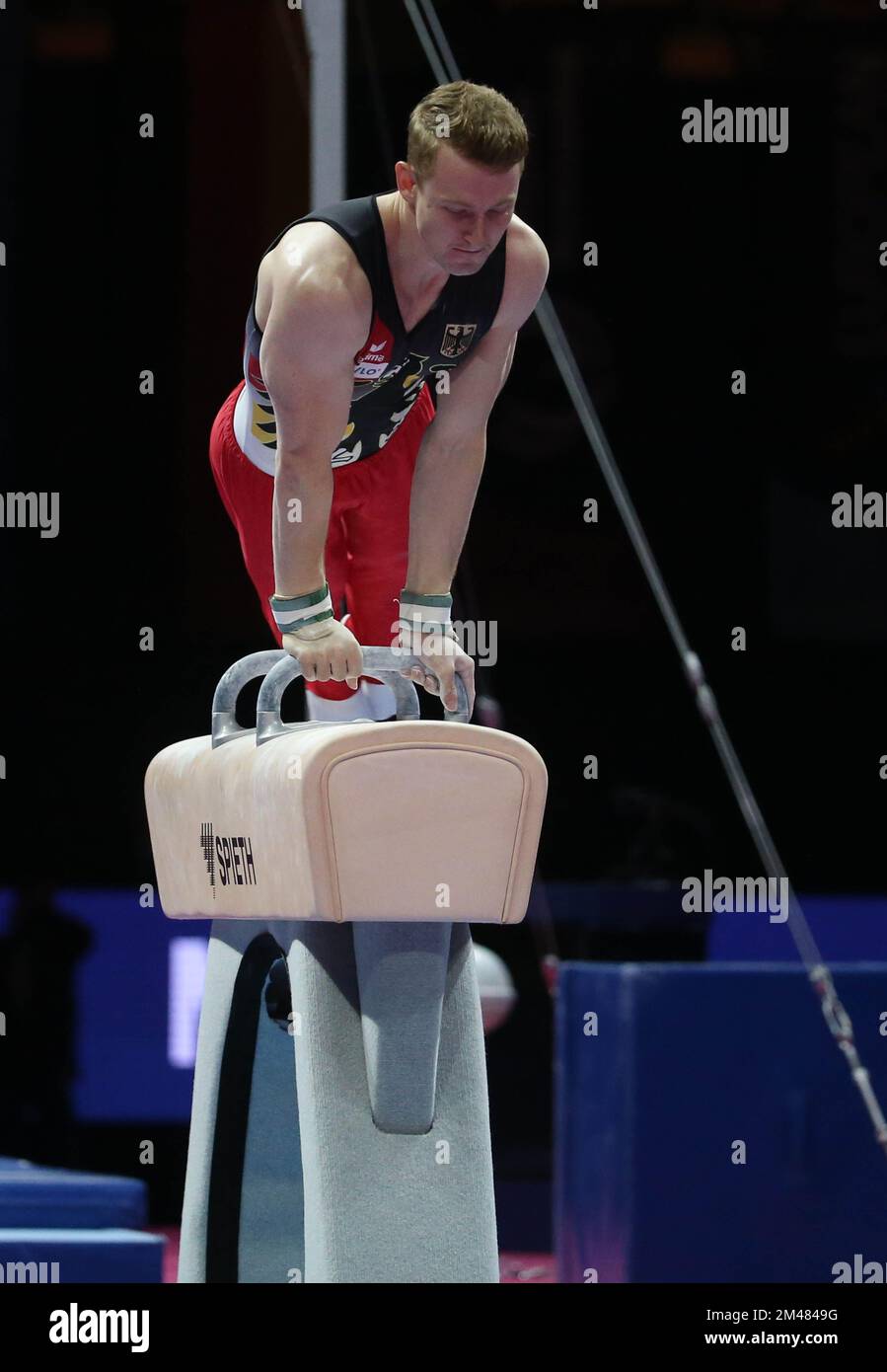 DUNKEL Nils of Germany during the MEN'S POMMEL HORSE FINAL at the