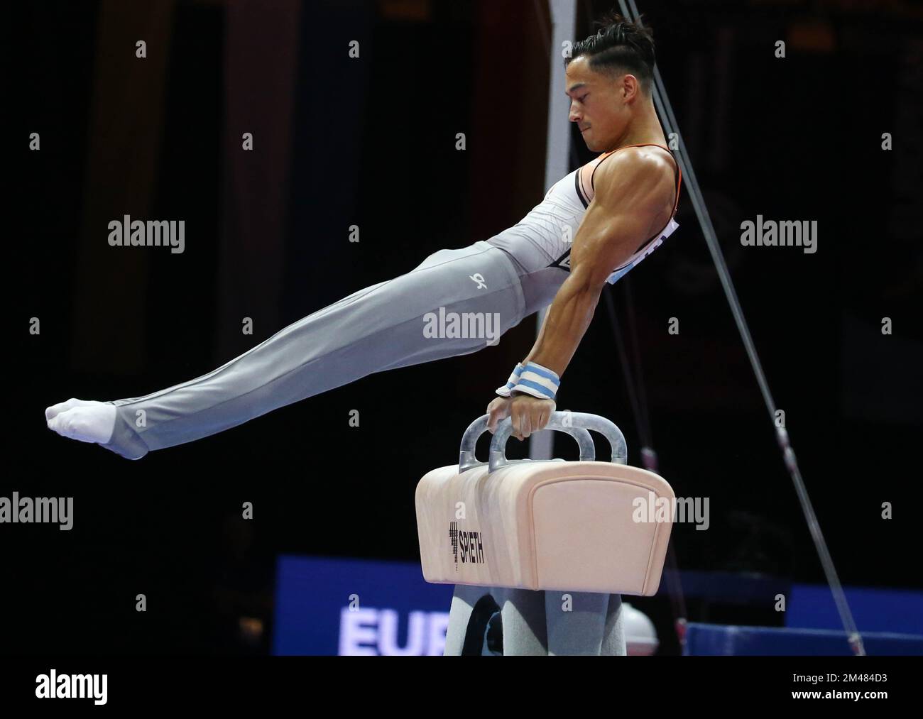 DE MUNCK Loran of Netherlands during the MEN'S POMMEL HORSE FINAL at