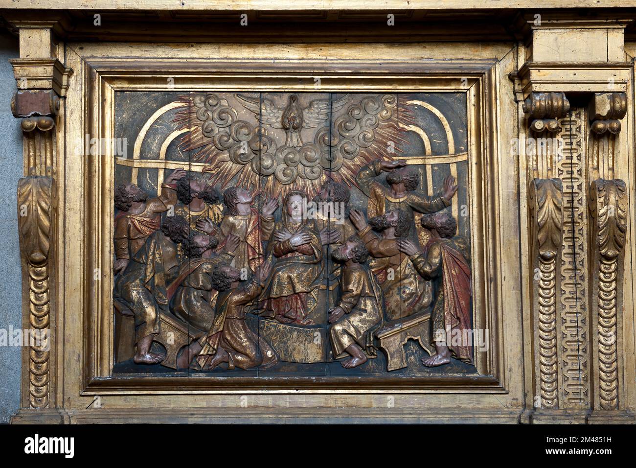 Da Sé Cathedral, Sao Vincente chapel, Biblical scene, Barredo district, Porto, Portugal, Unesco World Heritage Site Stock Photo